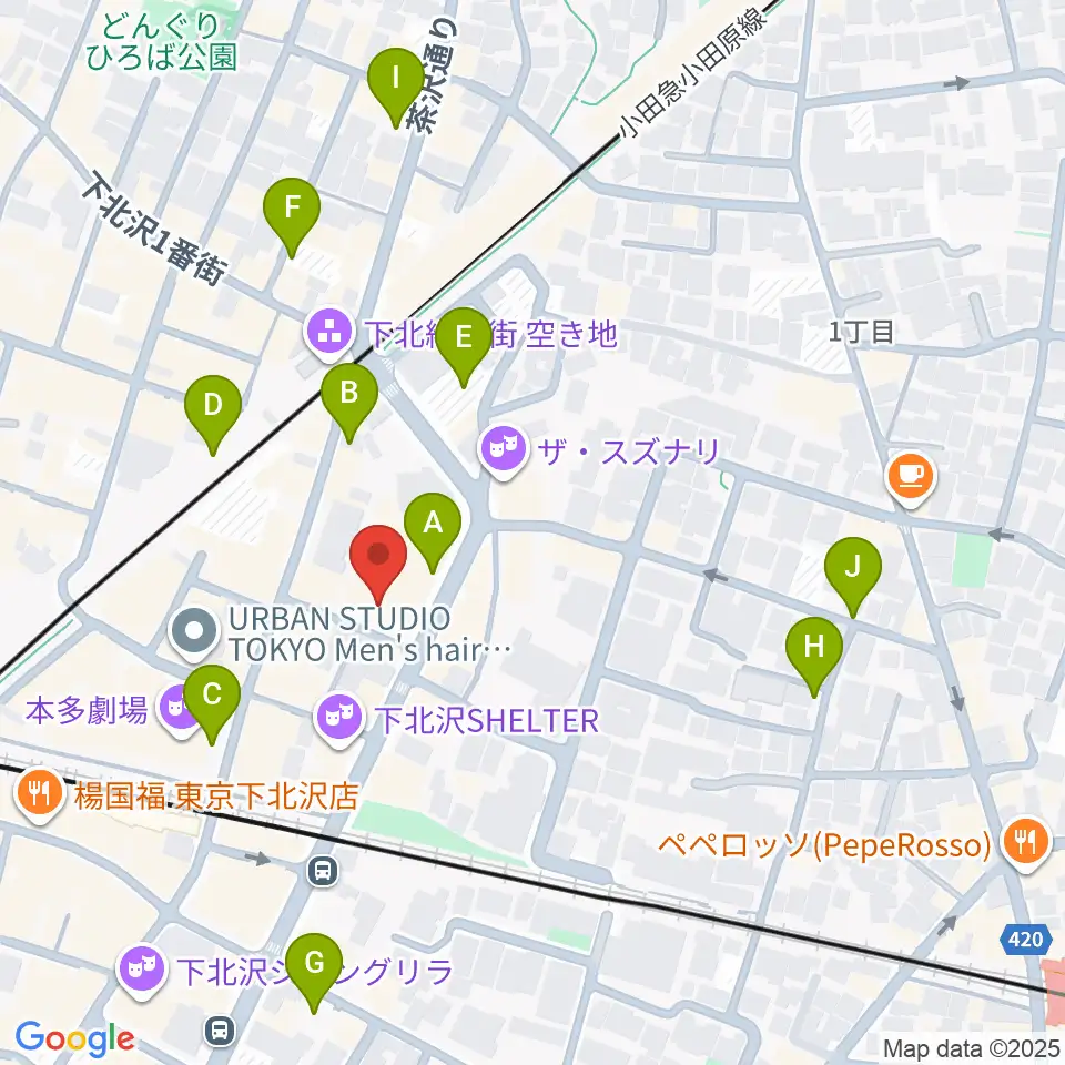 北沢タウンホール周辺の駐車場・コインパーキング一覧地図