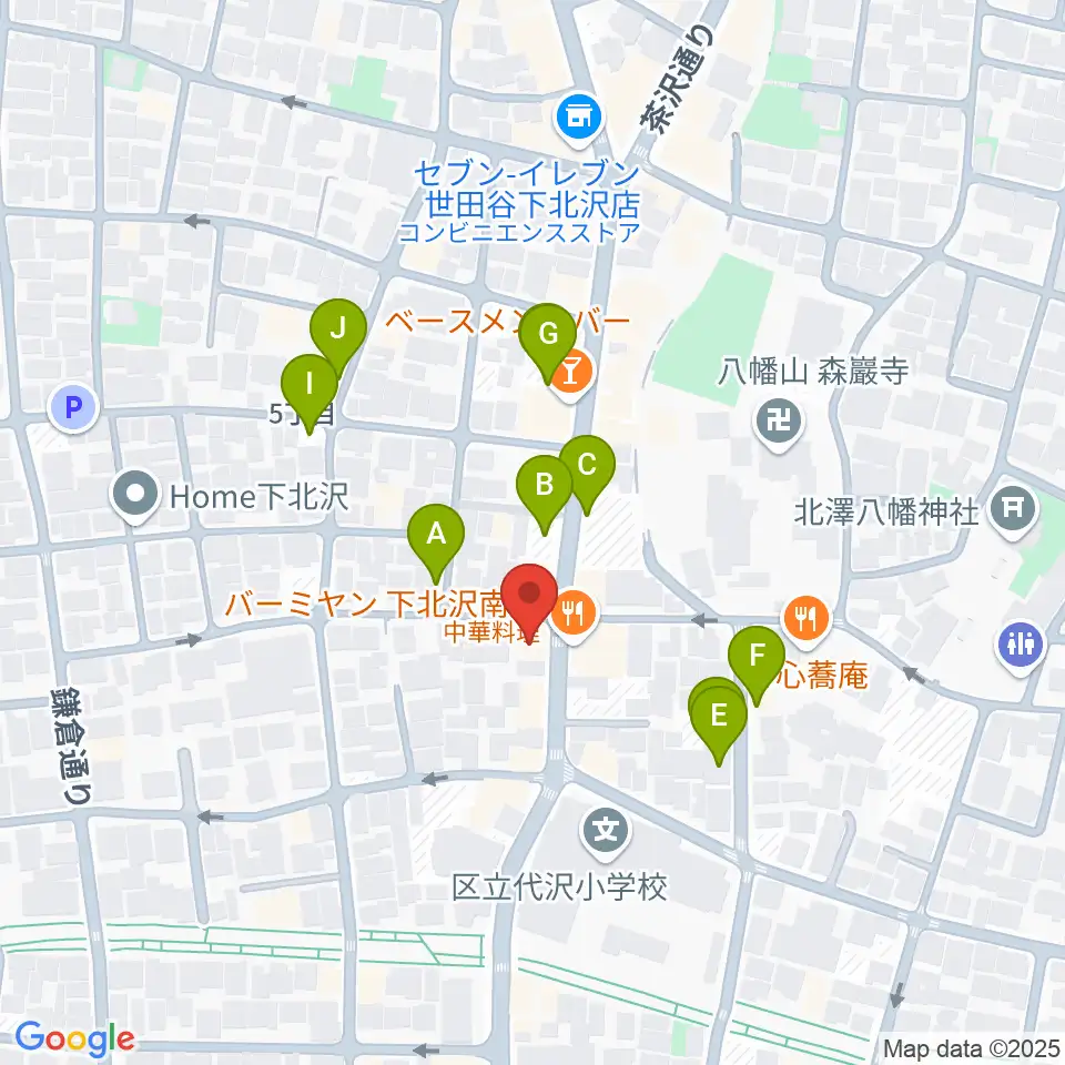 下北沢ビッグマウス周辺の駐車場・コインパーキング一覧地図