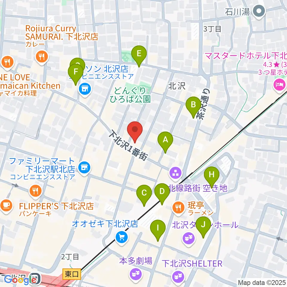下北沢アーチスト周辺の駐車場・コインパーキング一覧地図
