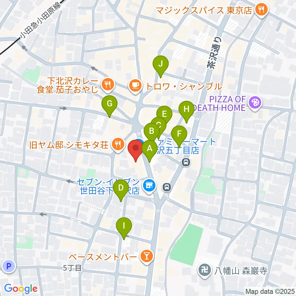 下北沢CLUB251周辺の駐車場・コインパーキング一覧地図