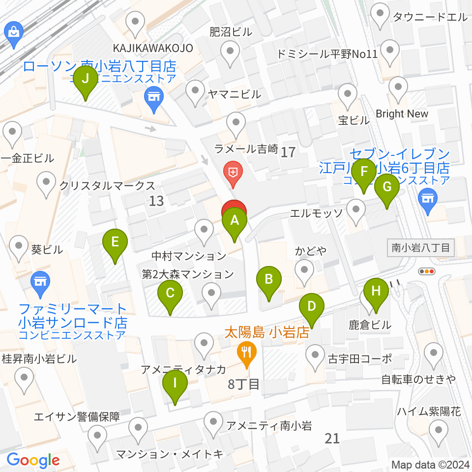 小岩COCHI周辺の駐車場・コインパーキング一覧地図
