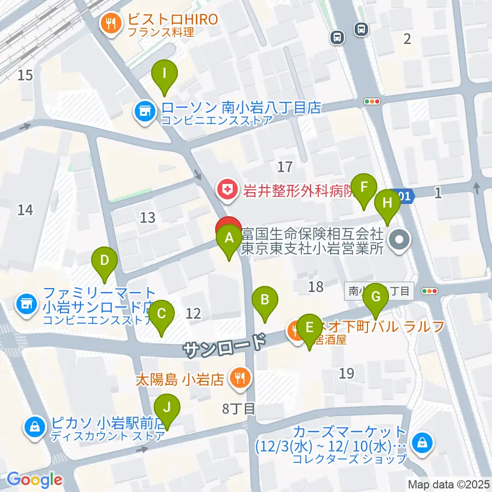 小岩COCHI周辺の駐車場・コインパーキング一覧地図