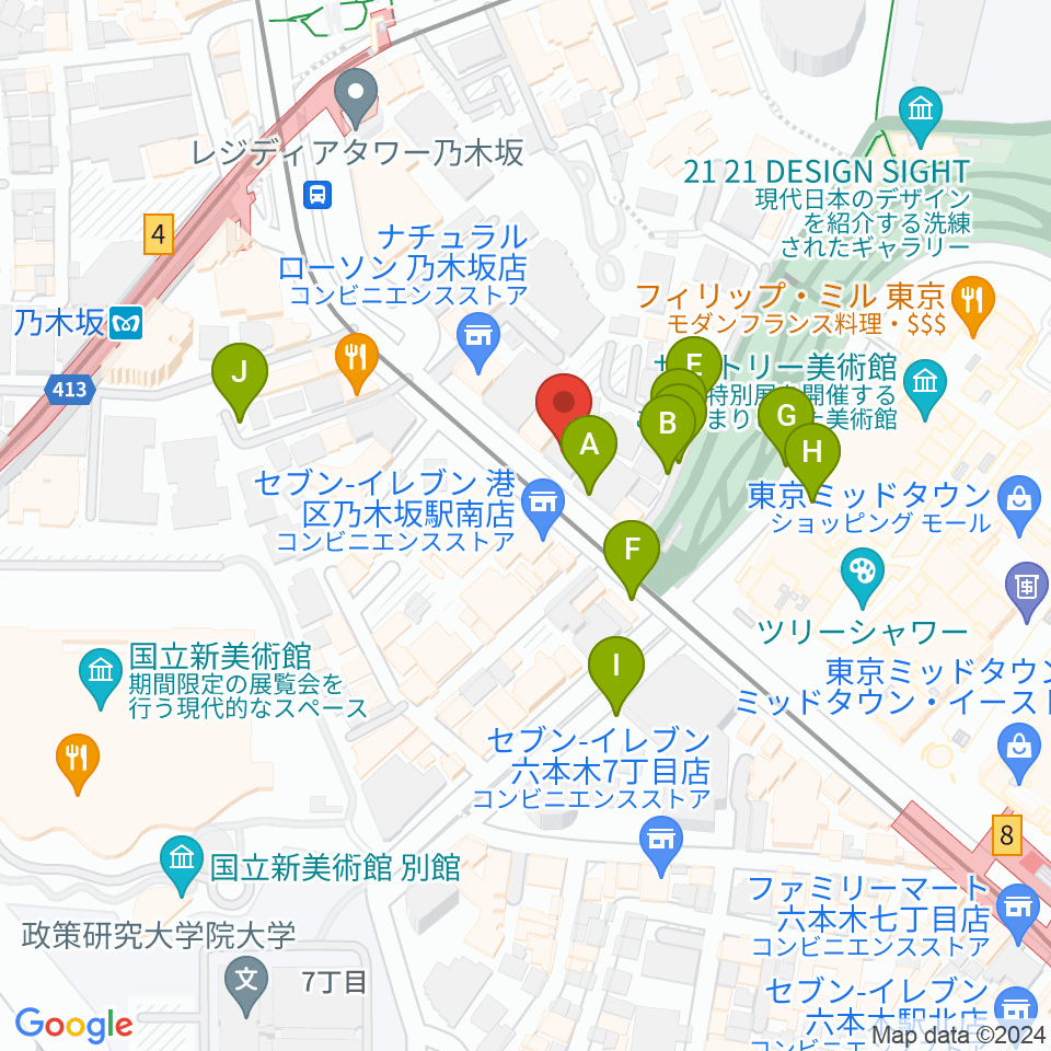 六本木オールオブミークラブ周辺の駐車場・コインパーキング一覧地図