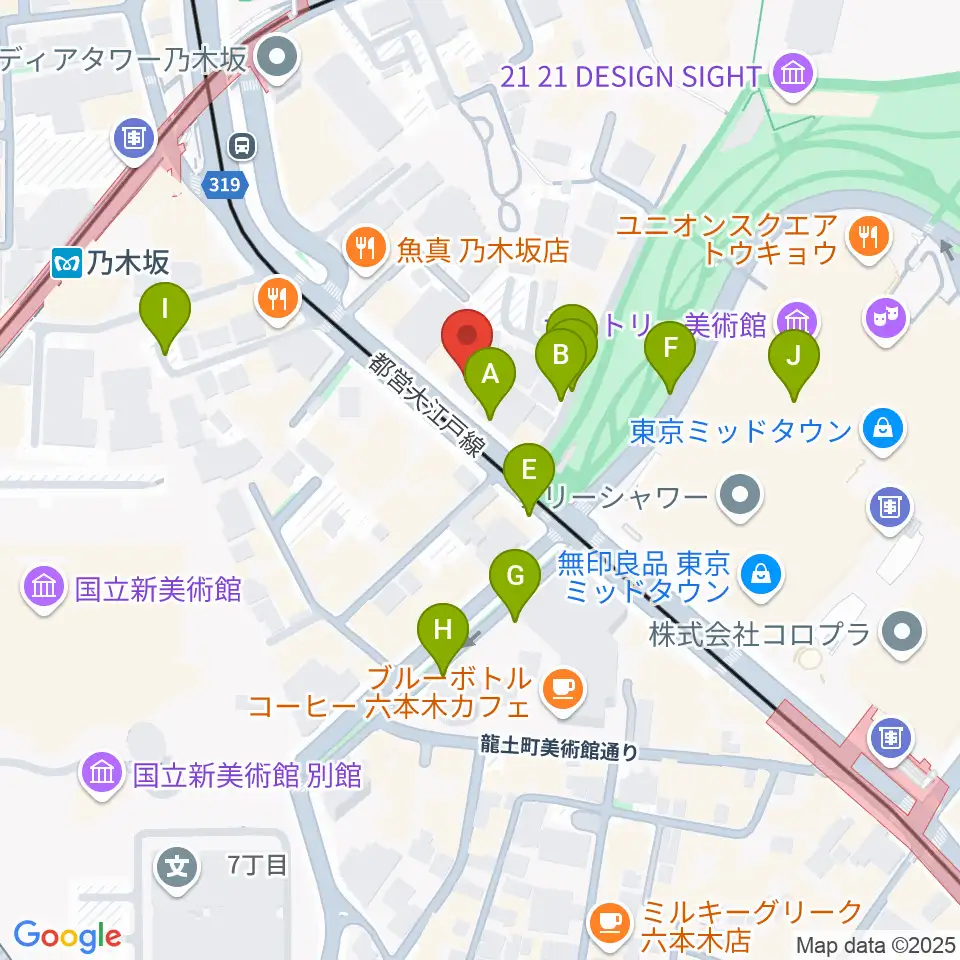 六本木オールオブミークラブ周辺の駐車場・コインパーキング一覧地図