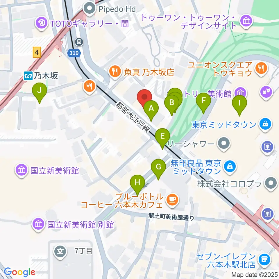 六本木オールオブミークラブ周辺の駐車場・コインパーキング一覧地図