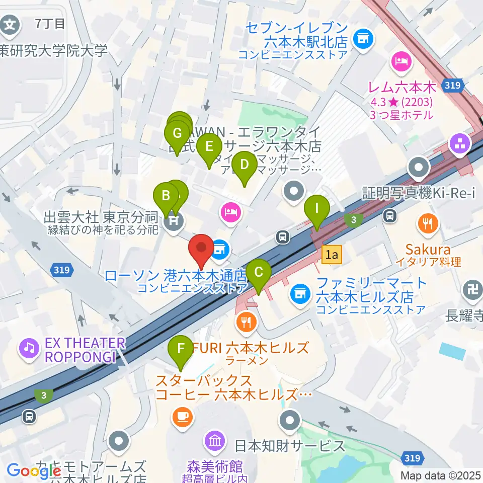 六本木マイスコッチ周辺の駐車場・コインパーキング一覧地図