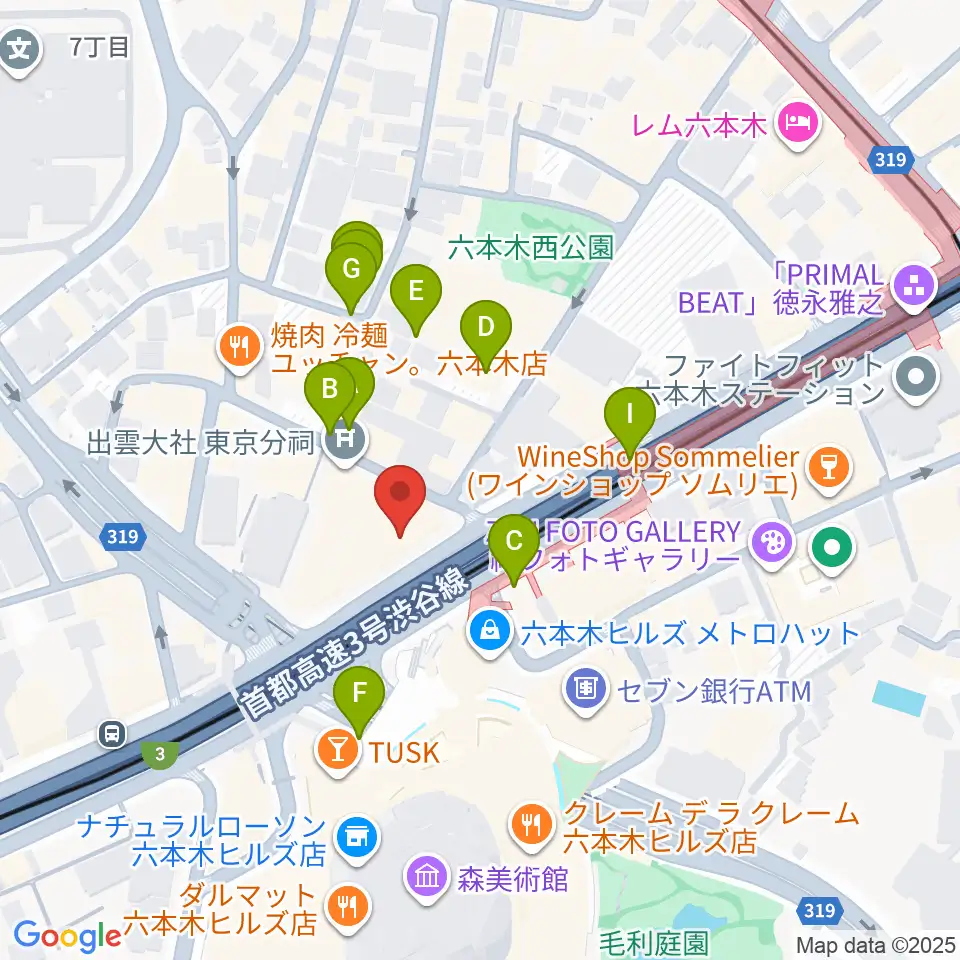 六本木マイスコッチ周辺の駐車場・コインパーキング一覧地図