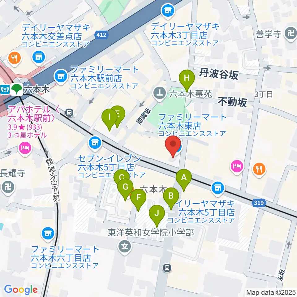 六本木Piano Bar IZUMI周辺の駐車場・コインパーキング一覧地図