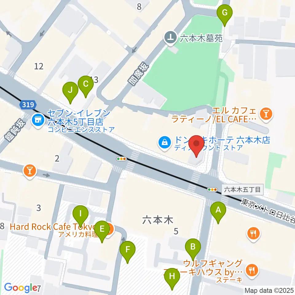 六本木Piano Bar IZUMI周辺の駐車場・コインパーキング一覧地図