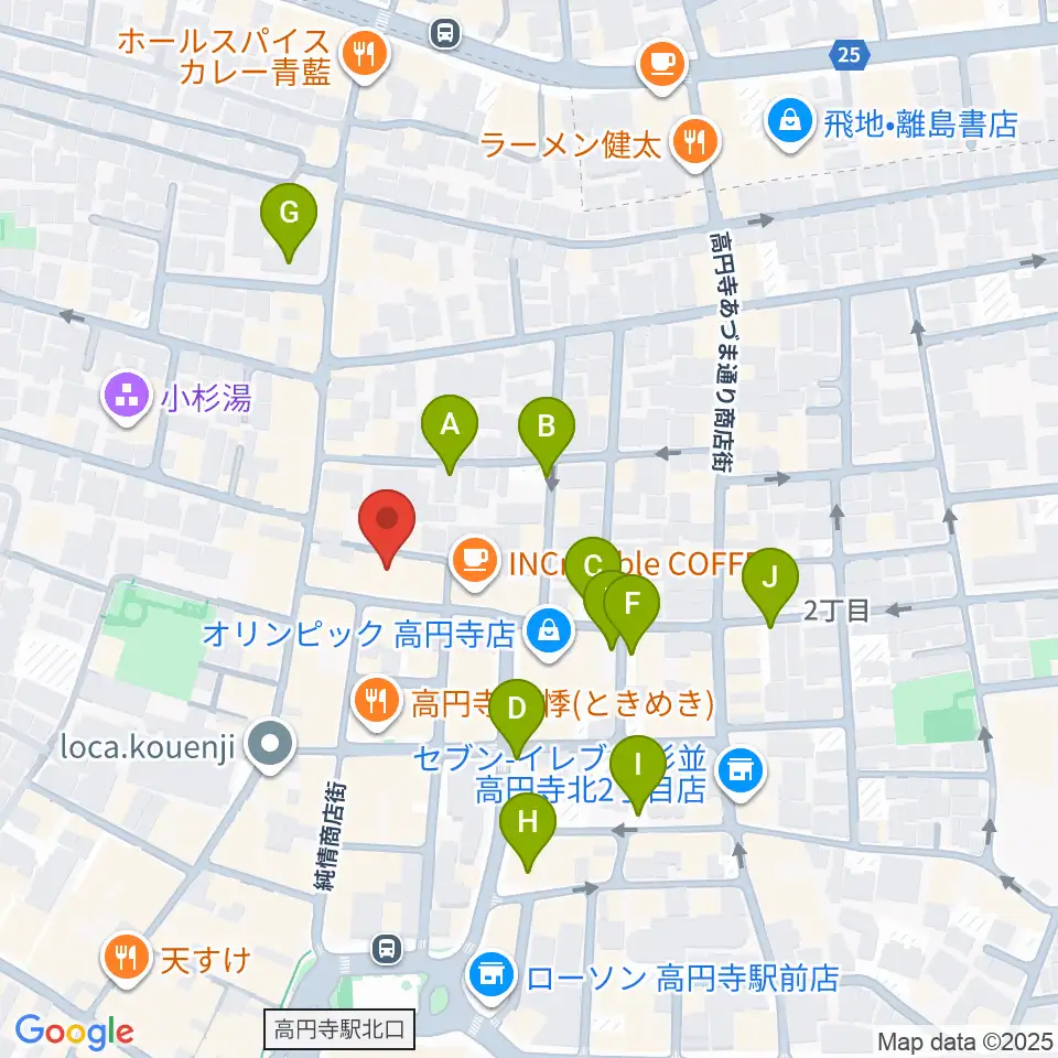 高円寺ムーンストンプ周辺の駐車場・コインパーキング一覧地図