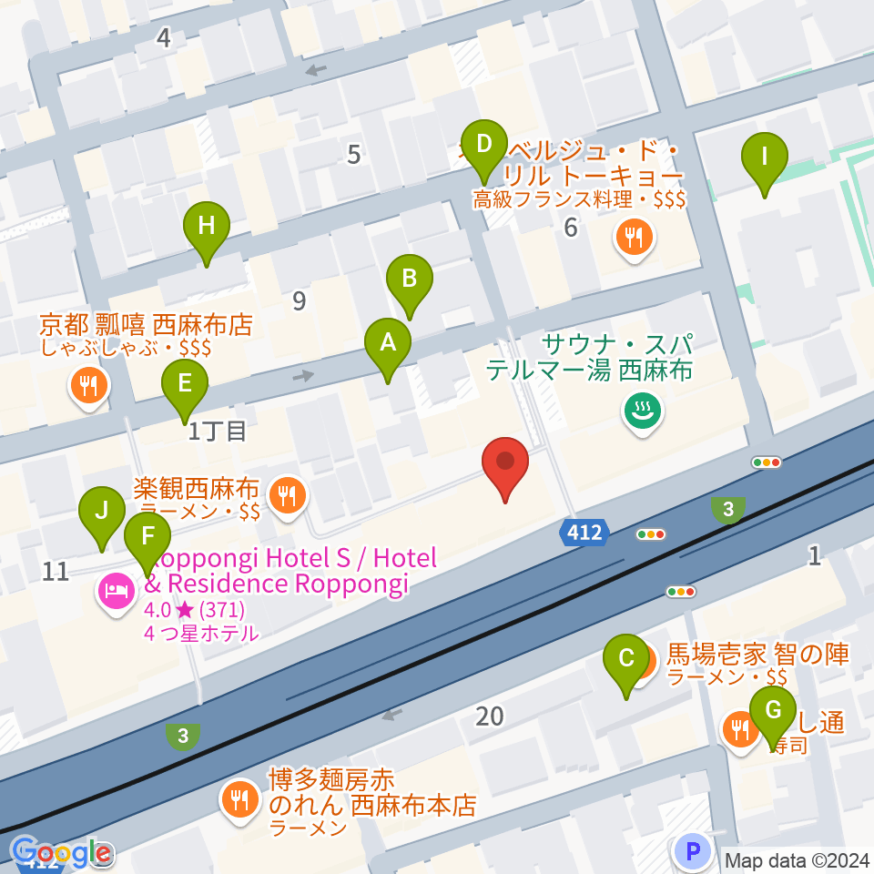 西麻布 新世界周辺の駐車場・コインパーキング一覧地図