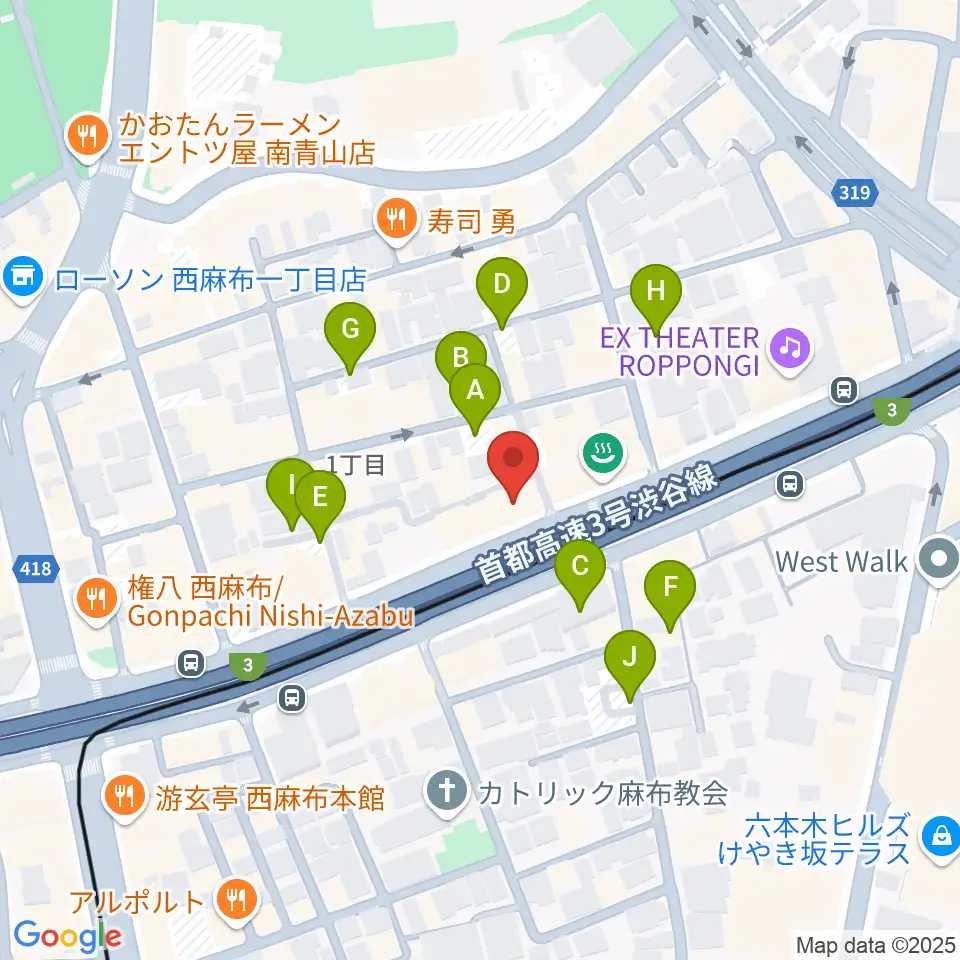 西麻布 新世界周辺の駐車場・コインパーキング一覧地図
