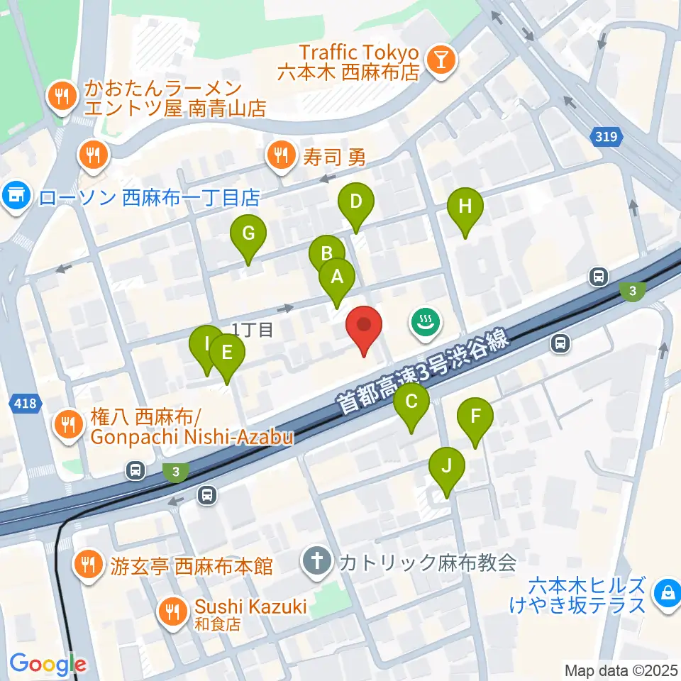 西麻布 新世界周辺の駐車場・コインパーキング一覧地図