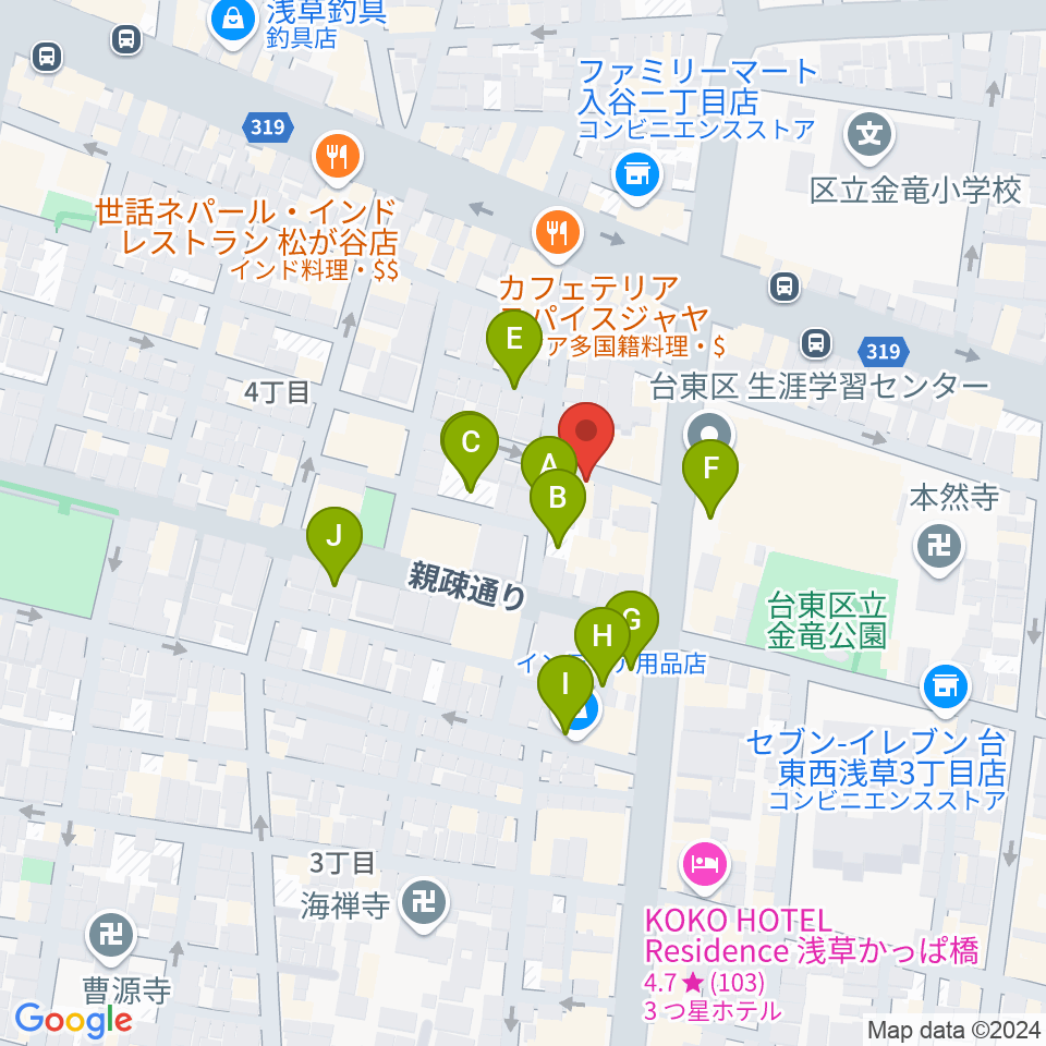 入谷なってるハウス周辺の駐車場・コインパーキング一覧地図