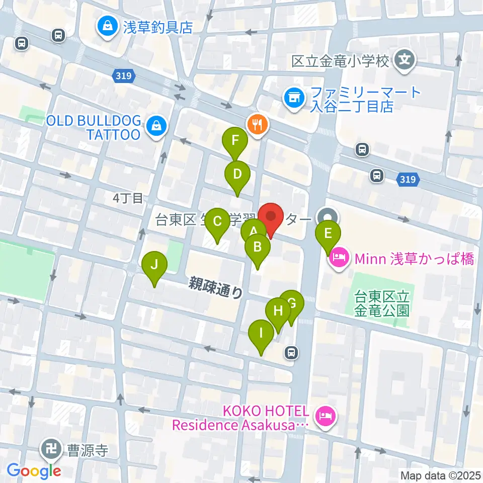 入谷なってるハウス周辺の駐車場・コインパーキング一覧地図