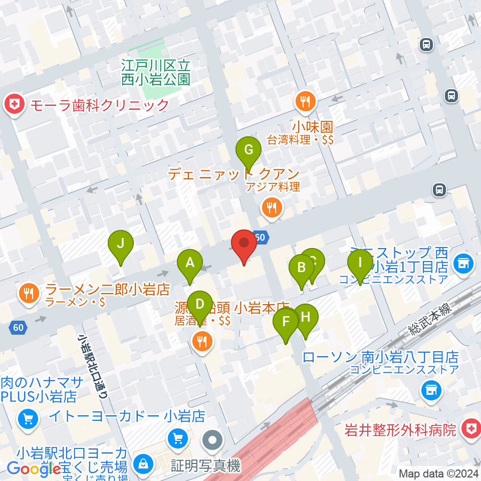 小岩オルフェウス周辺の駐車場・コインパーキング一覧地図