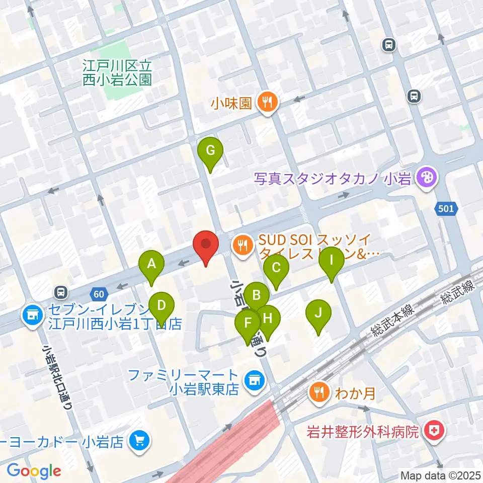 小岩オルフェウス周辺の駐車場・コインパーキング一覧地図