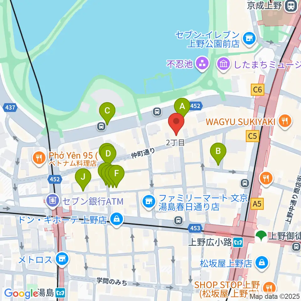 上野ANTON STUDIO周辺の駐車場・コインパーキング一覧地図