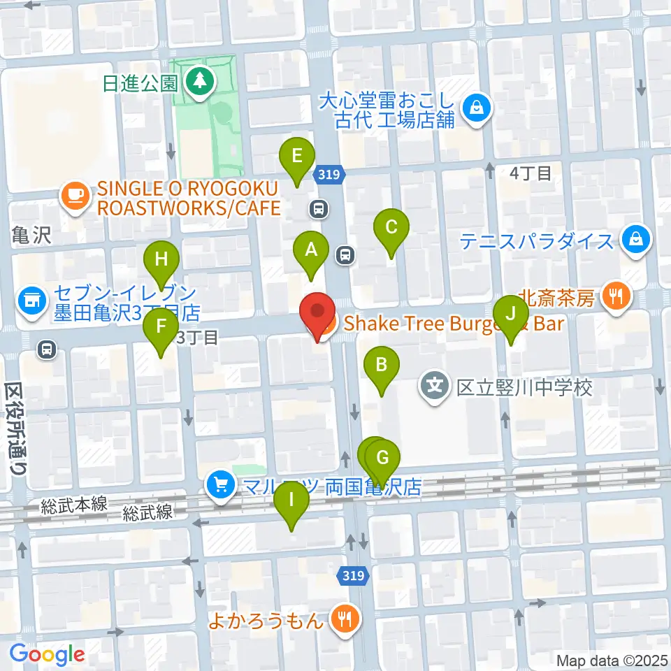 錦糸町J-flow周辺の駐車場・コインパーキング一覧地図