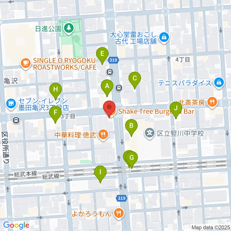 錦糸町J-flow周辺の駐車場・コインパーキング一覧地図
