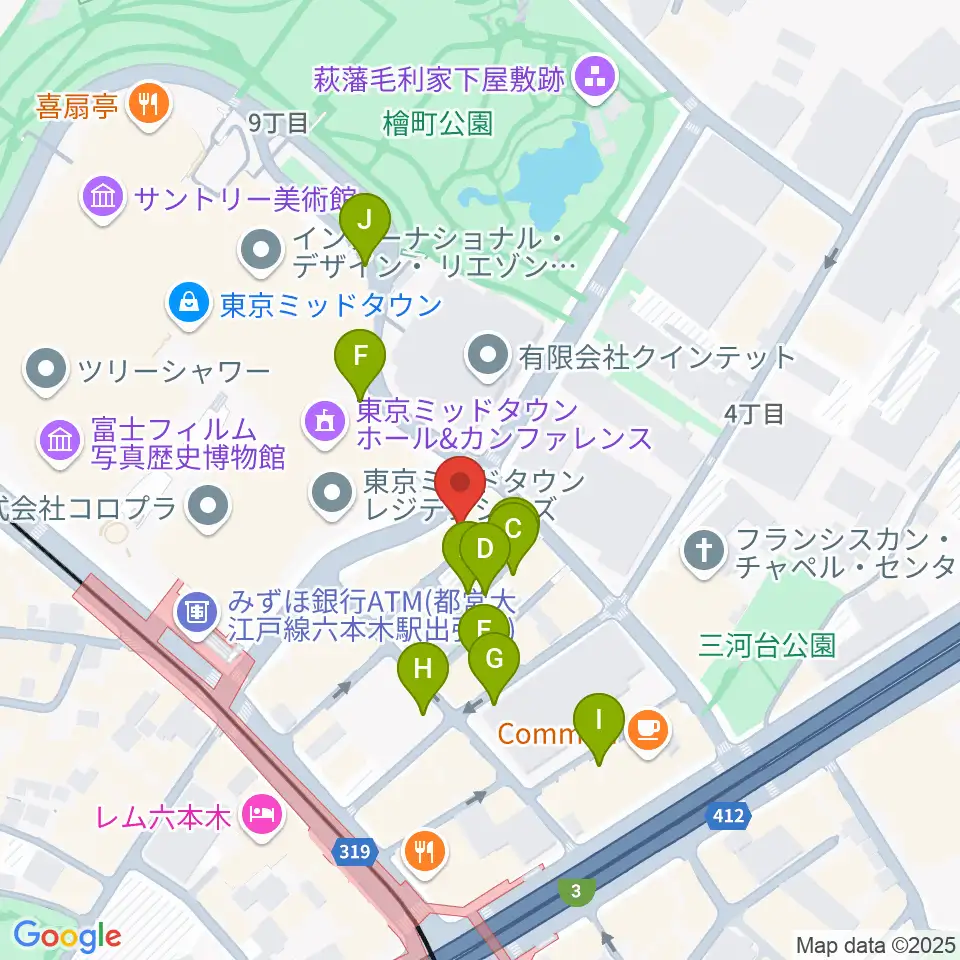 六本木ライブハウスＺ周辺の駐車場・コインパーキング一覧地図