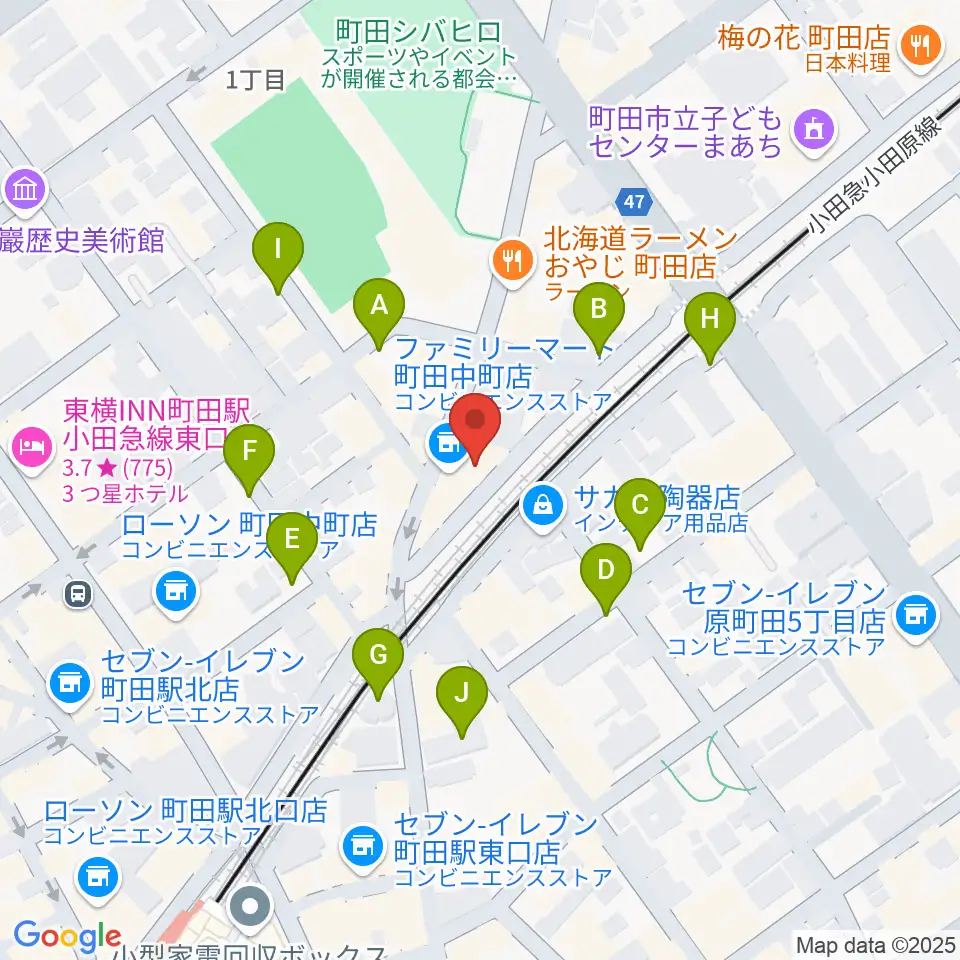 町田The Play House周辺の駐車場・コインパーキング一覧地図