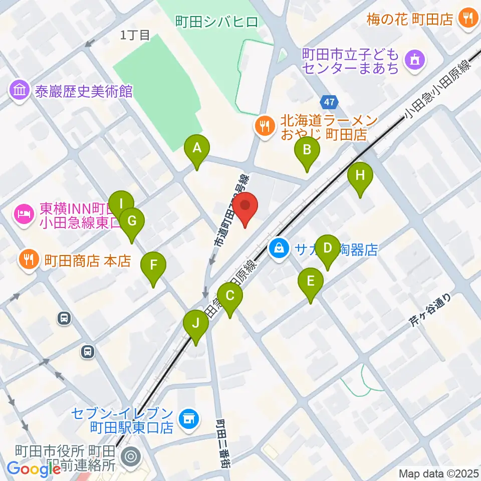町田The Play House周辺の駐車場・コインパーキング一覧地図