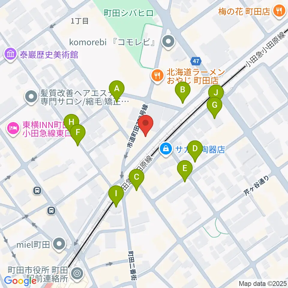 町田The Play House周辺の駐車場・コインパーキング一覧地図
