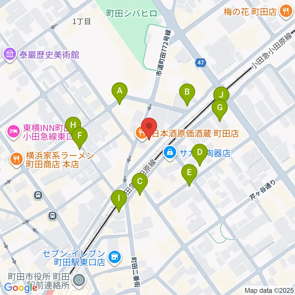 町田The Play House周辺の駐車場・コインパーキング一覧地図