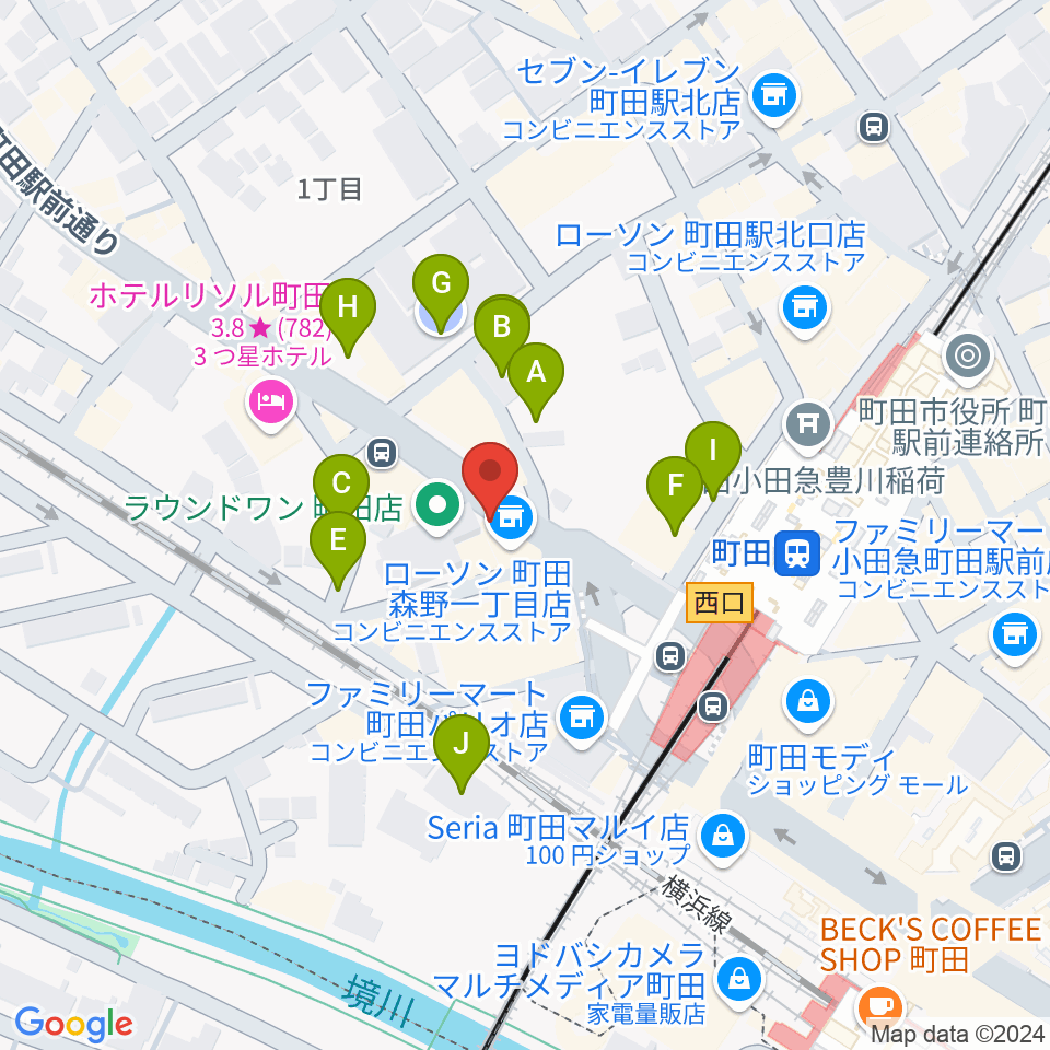 町田ニカズ周辺の駐車場・コインパーキング一覧地図