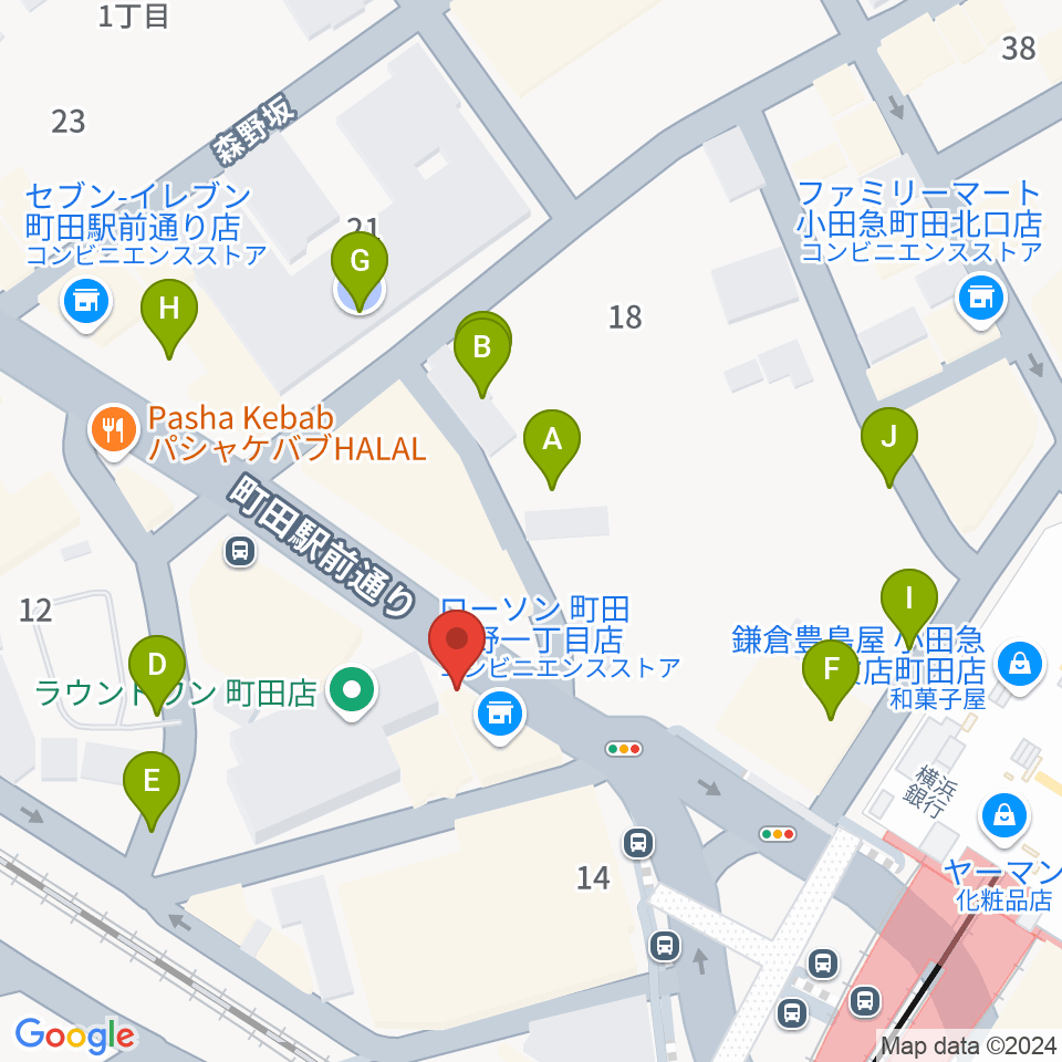 町田ニカズ周辺の駐車場・コインパーキング一覧地図