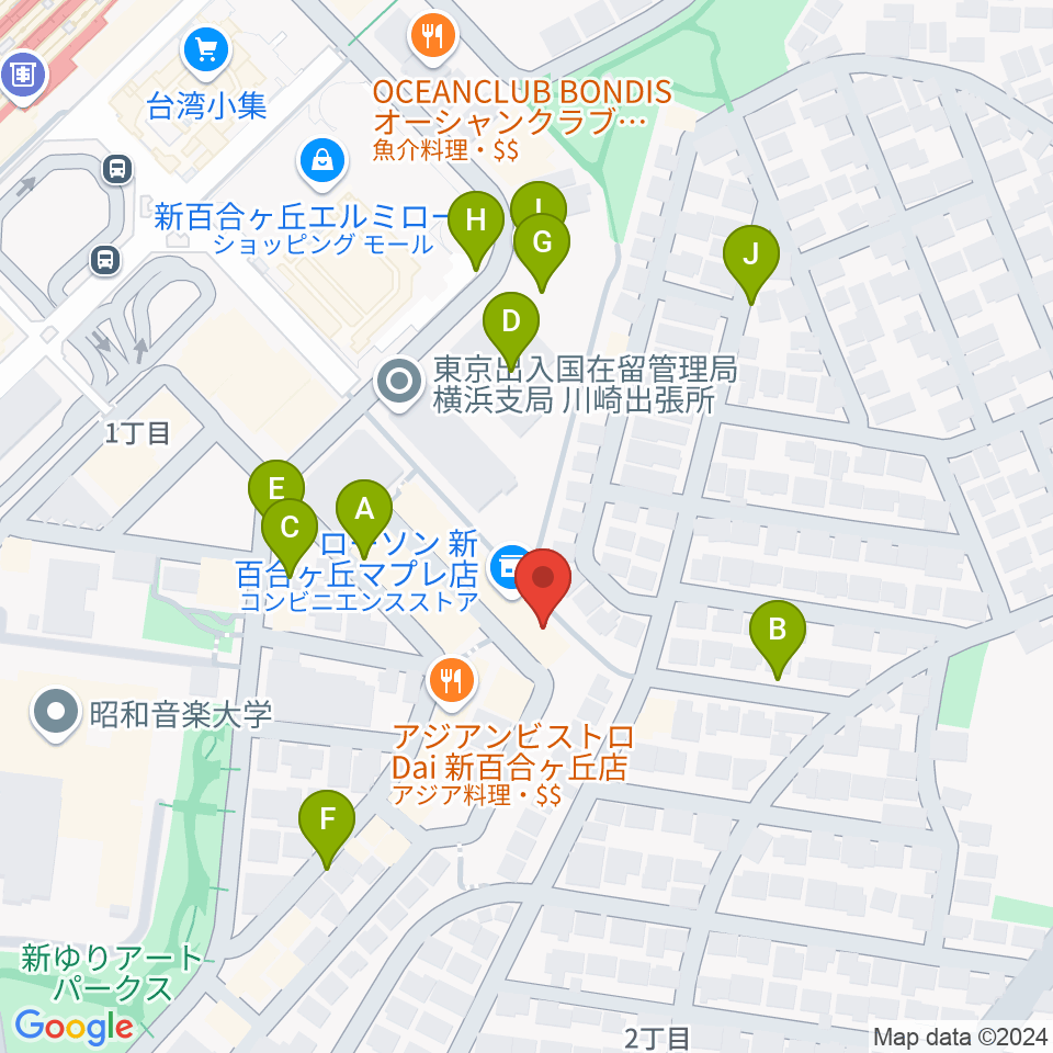 新百合ヶ丘チットチャット周辺の駐車場・コインパーキング一覧地図