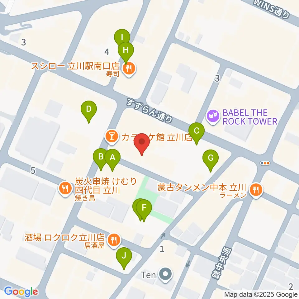 立川Heart Beat周辺の駐車場・コインパーキング一覧地図