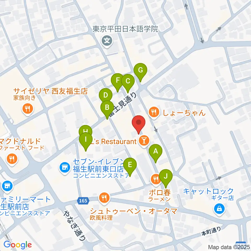 福生チキンシャック周辺の駐車場・コインパーキング一覧地図