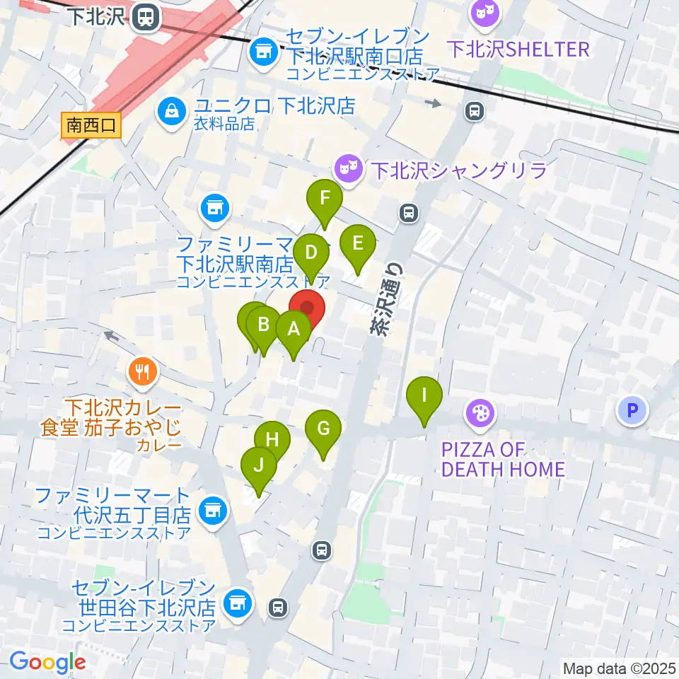 下北沢デイジーバー周辺の駐車場・コインパーキング一覧地図