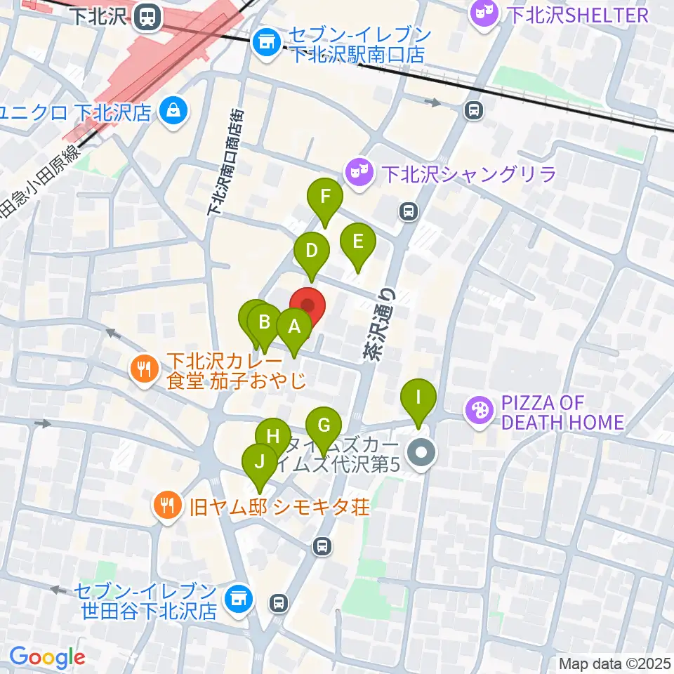下北沢デイジーバー周辺の駐車場・コインパーキング一覧地図