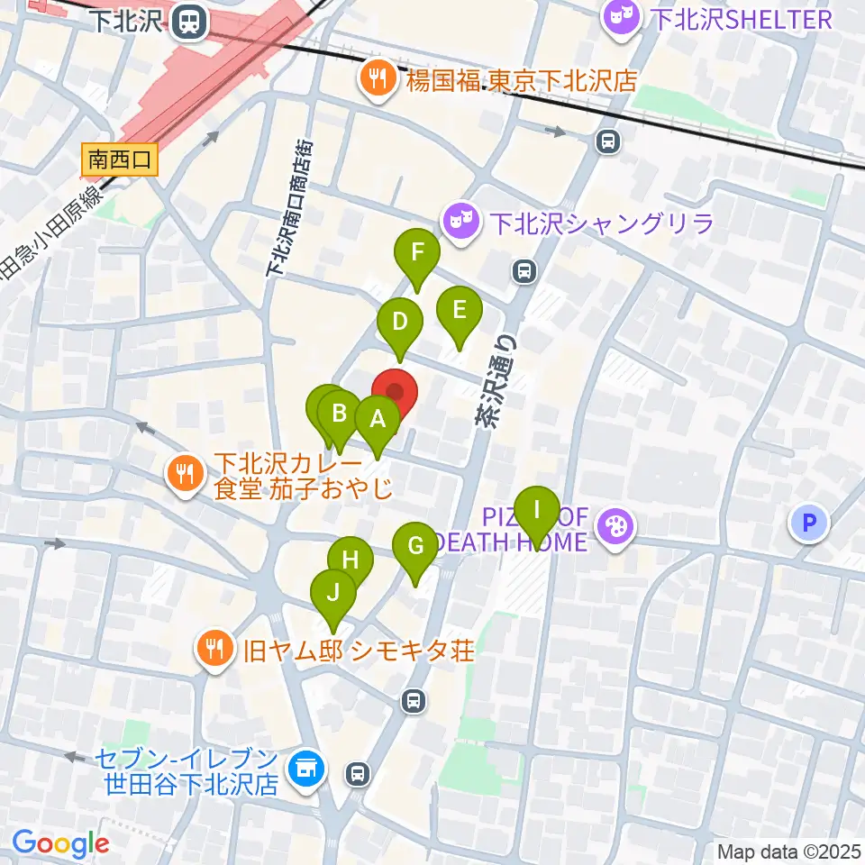 下北沢デイジーバー周辺の駐車場・コインパーキング一覧地図