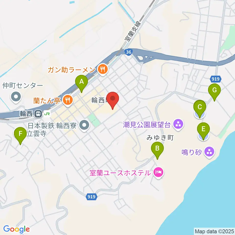 わにホール室蘭市市民会館周辺の駐車場・コインパーキング一覧地図