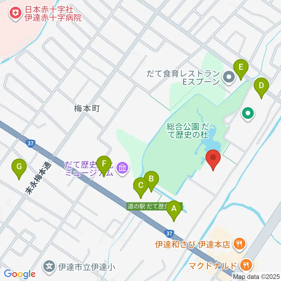 だて歴史の杜カルチャーセンター周辺の駐車場・コインパーキング一覧地図