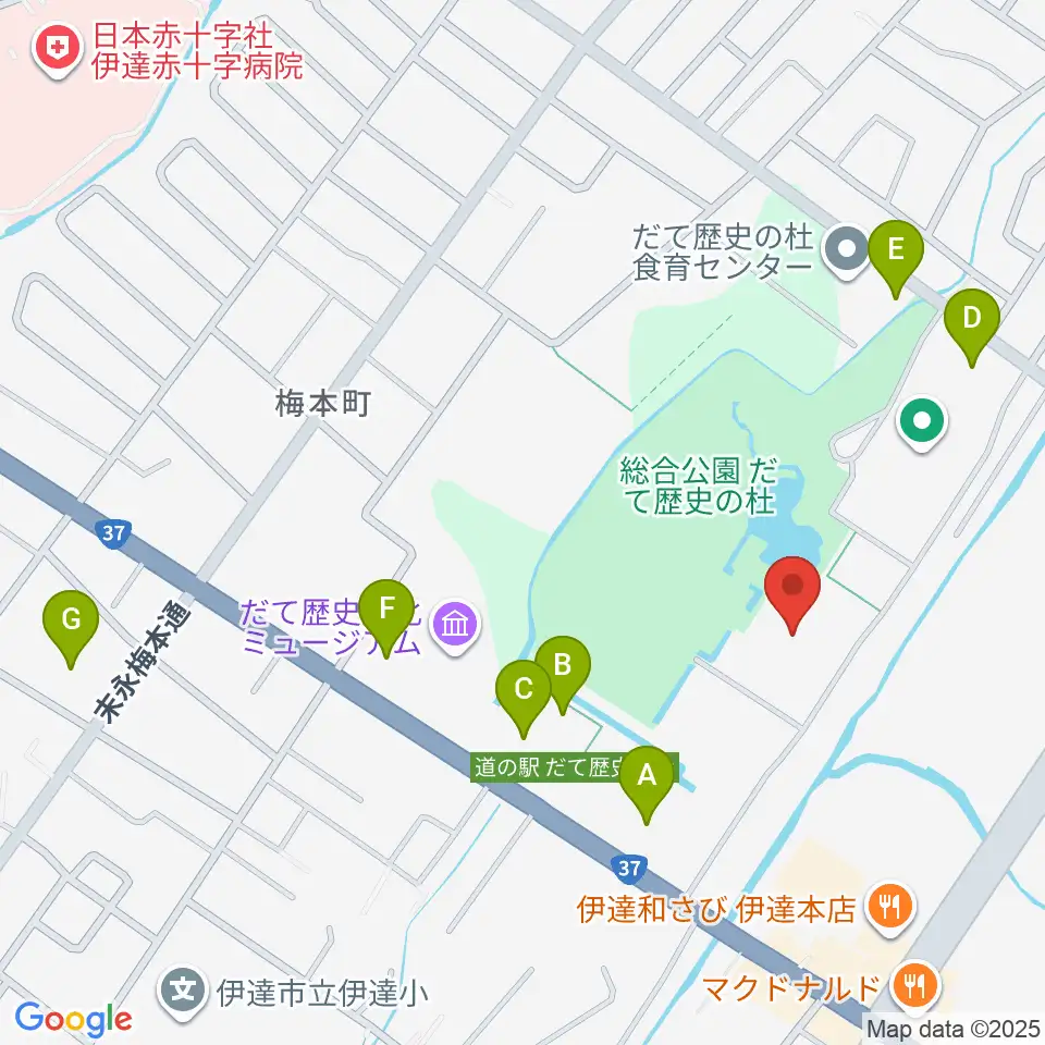 だて歴史の杜カルチャーセンター周辺の駐車場・コインパーキング一覧地図