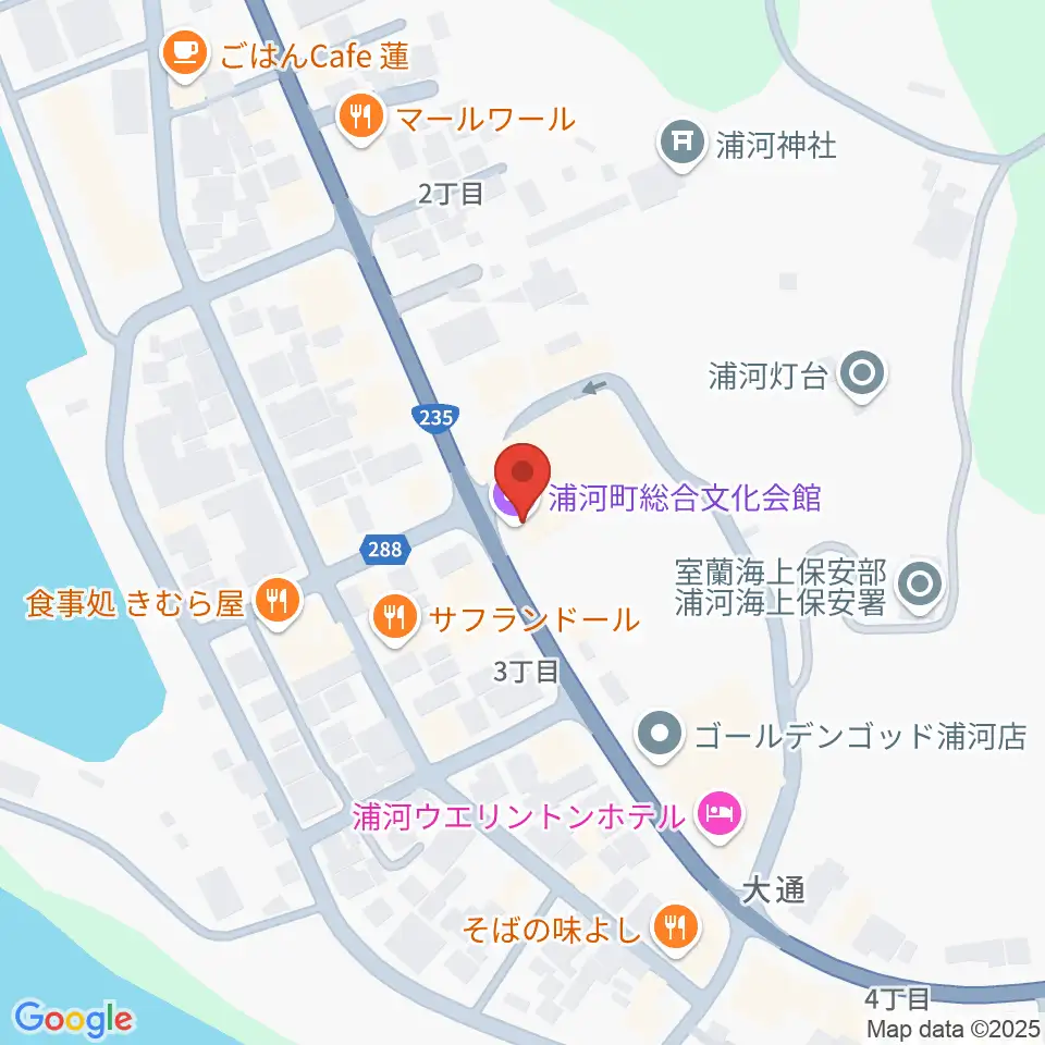 浦河町総合文化会館周辺の駐車場・コインパーキング一覧地図