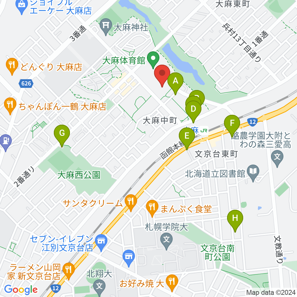 えぽあホール周辺の駐車場・コインパーキング一覧地図