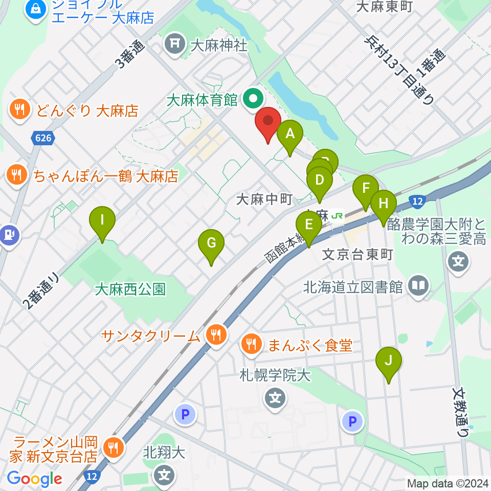 えぽあホール周辺の駐車場・コインパーキング一覧地図