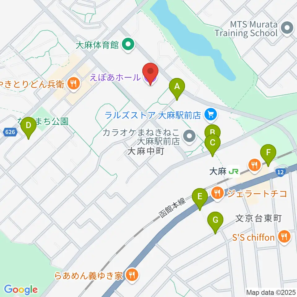 えぽあホール周辺の駐車場・コインパーキング一覧地図