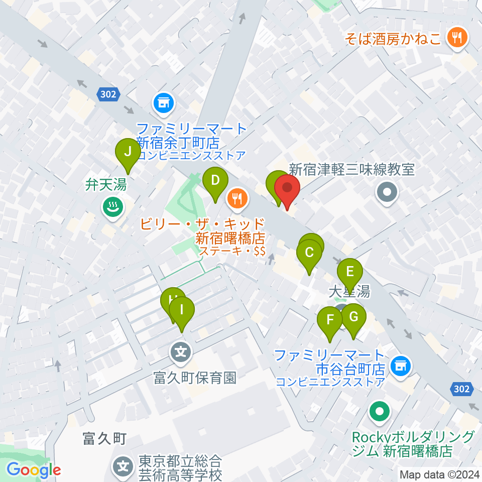 ミュージカルドッグスタジオ周辺の駐車場・コインパーキング一覧地図