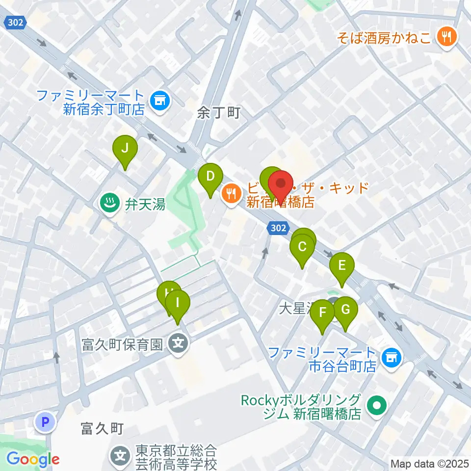 ミュージカルドッグスタジオ周辺の駐車場・コインパーキング一覧地図