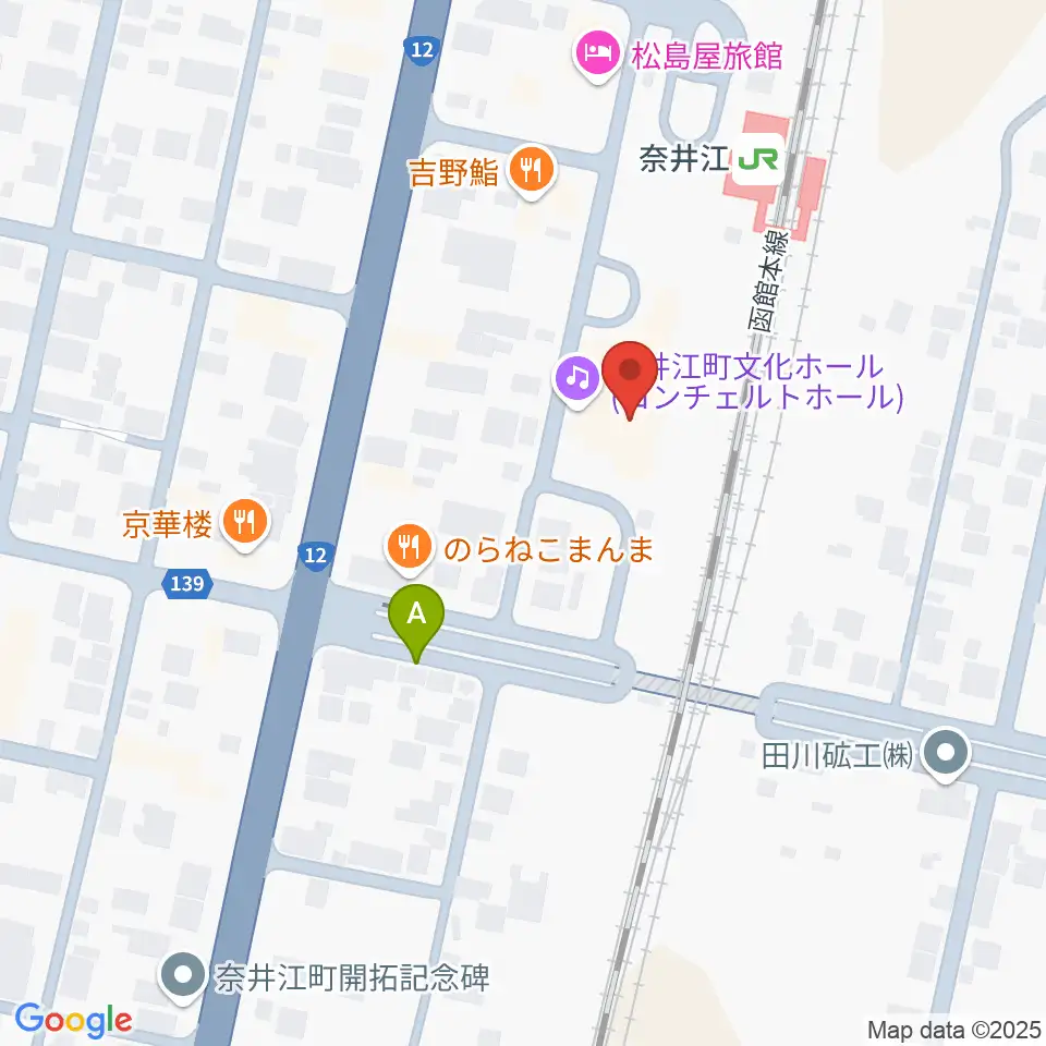奈井江町文化ホール コンチェルトホール周辺の駐車場・コインパーキング一覧地図