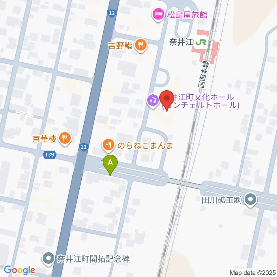 奈井江町文化ホール コンチェルトホール周辺の駐車場・コインパーキング一覧地図