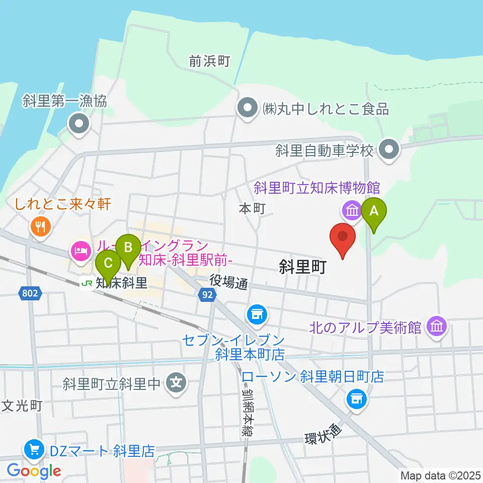 ゆめホール知床周辺の駐車場・コインパーキング一覧地図