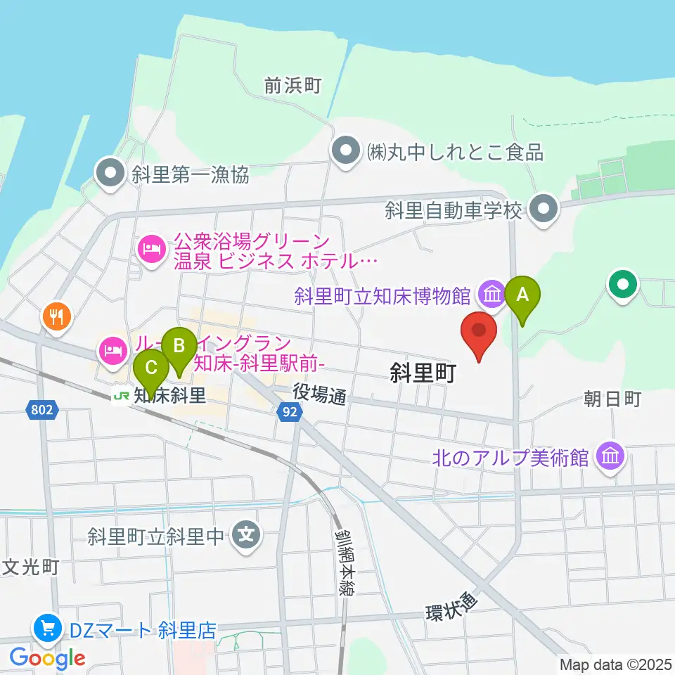 ゆめホール知床周辺の駐車場・コインパーキング一覧地図